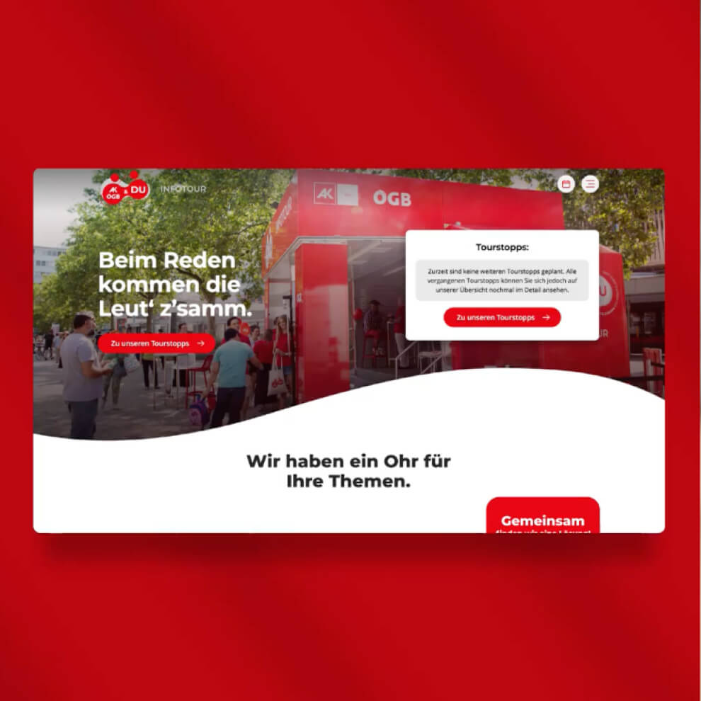 Website für die AK Infotour