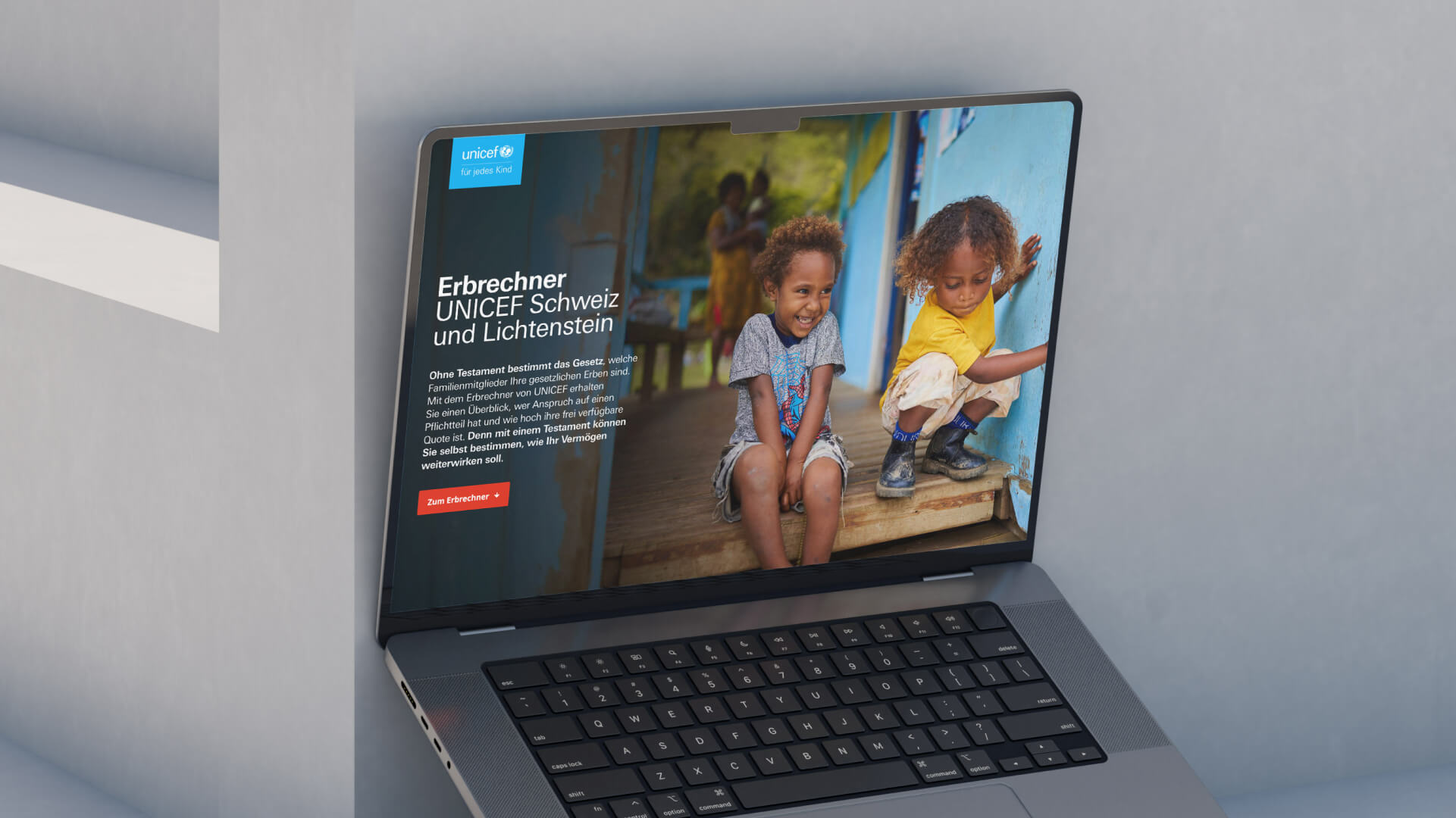 Online Testamentsrechner von UNICEF CH
